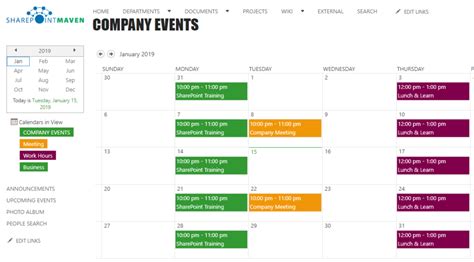 Sharepoint Events Vs Calendar